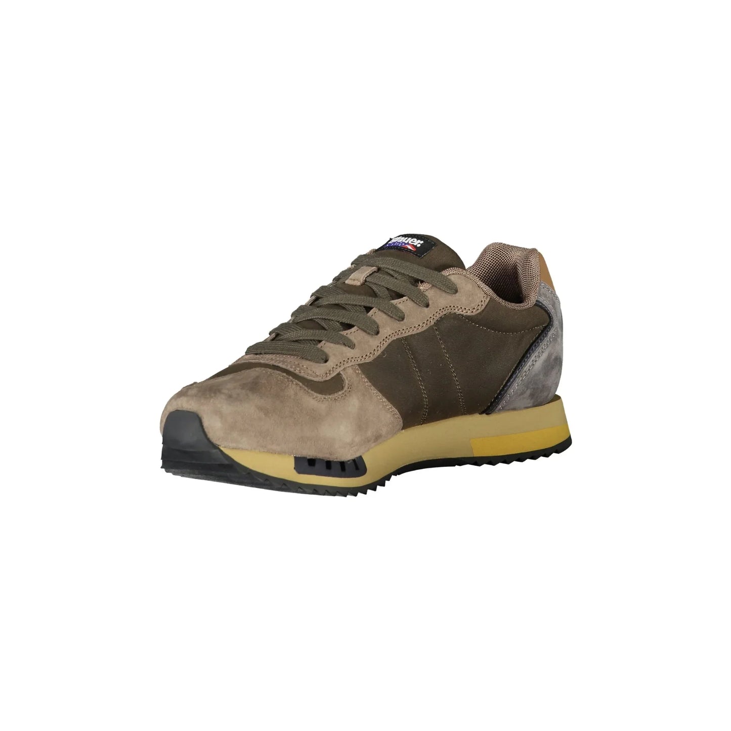 Grüne Herren-Sneaker von BLAUER mit Schnürsenkeln und kontrastierenden Details
