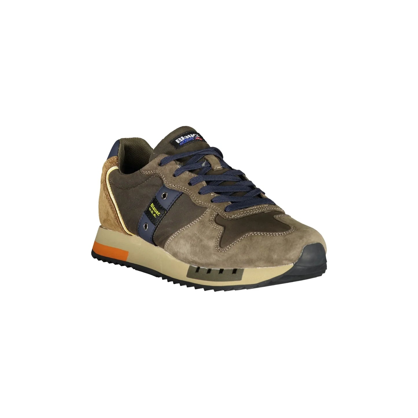 BLAUER Herren-Sneaker, grün, mit Schnürung und Logo