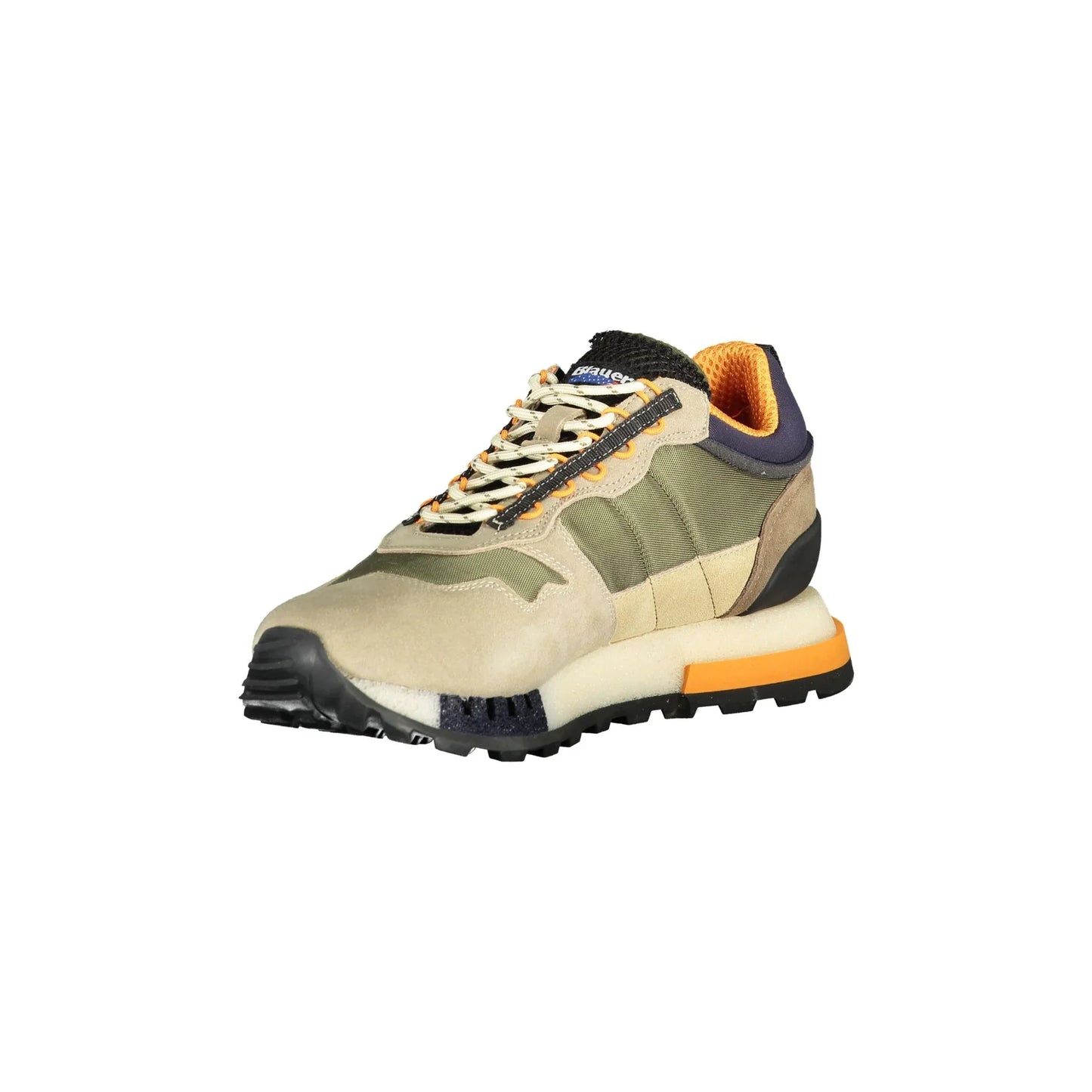 BLAUER Scarpe Sneakers Uomo Verdi con Dettagli a Contrasto