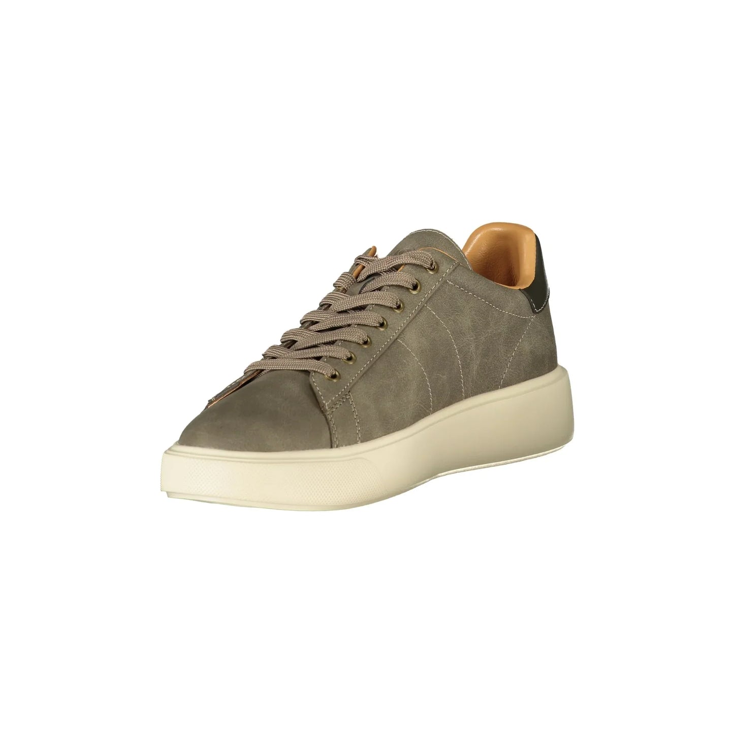 BLAUER Sneakers Uomo Grige con Lacci e Suola a Contrasto