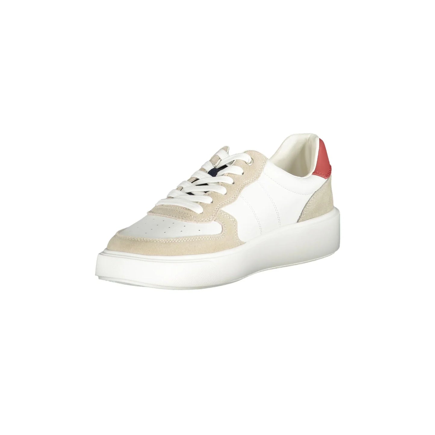 Weiße Herren-Sneaker von BLAUER mit kontrastierenden Details und herausnehmbarer Innensohle