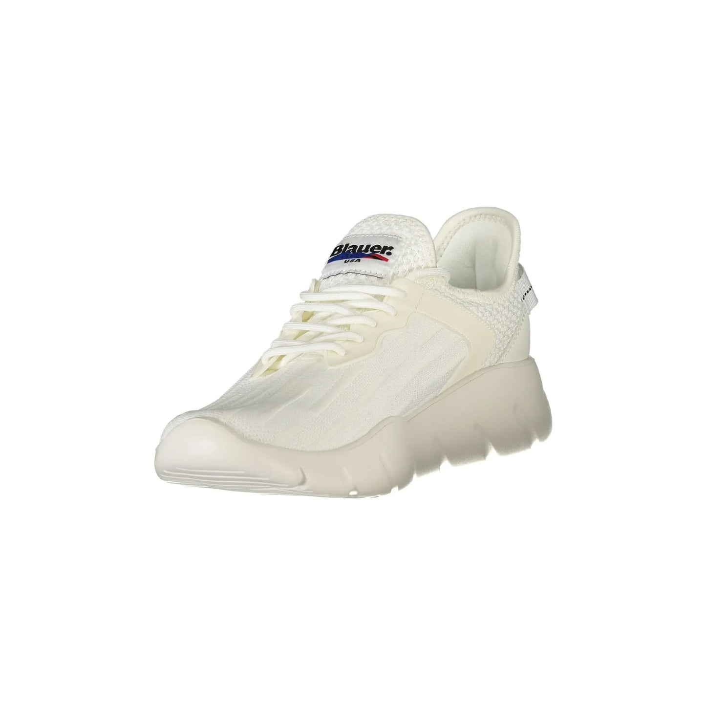 Weiße Herren-Sneaker von BLAUER mit Schnürsenkeln und kontrastierenden Details