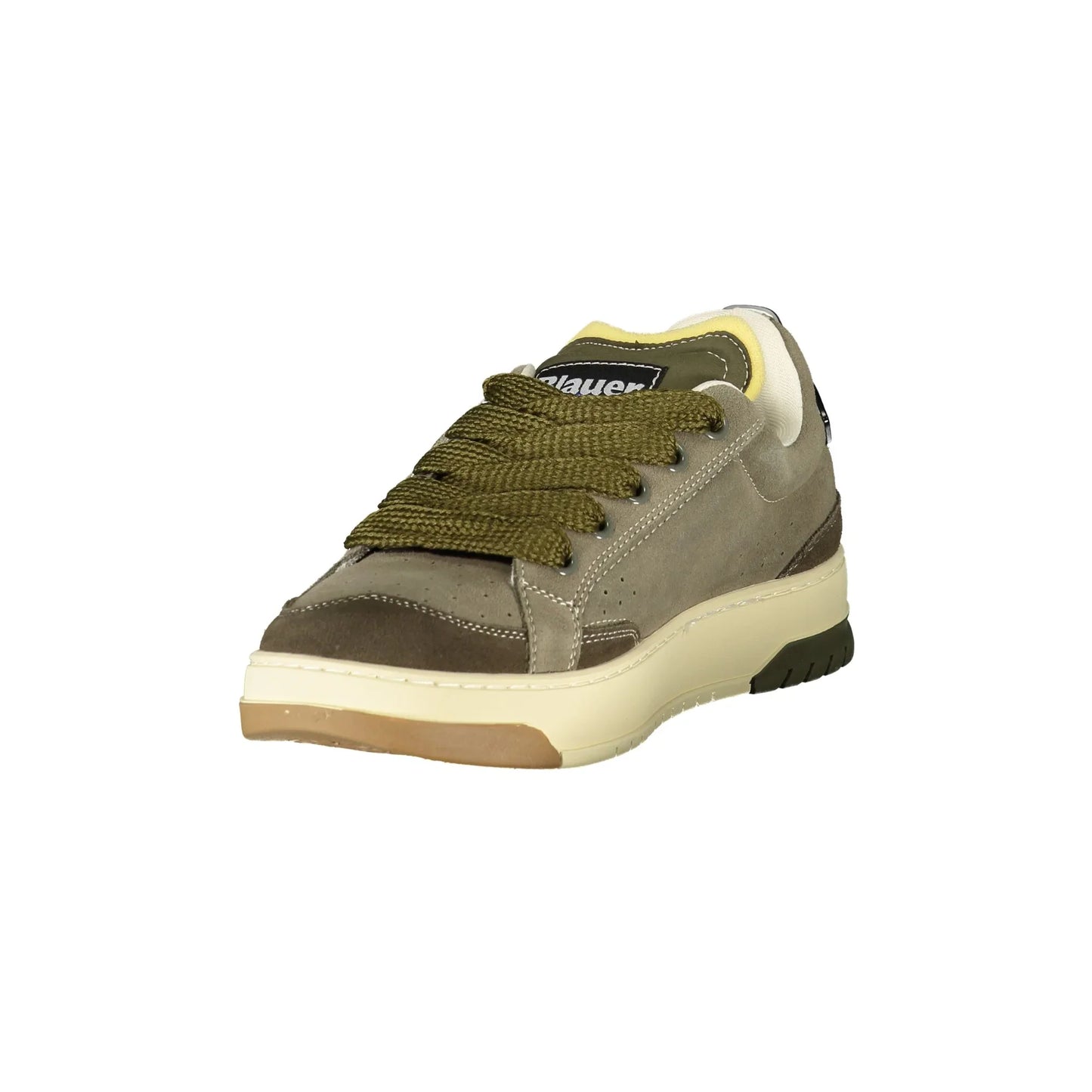 Grüne Herren-Sneaker von BLAUER mit Schnürsenkeln und kontrastierenden Details