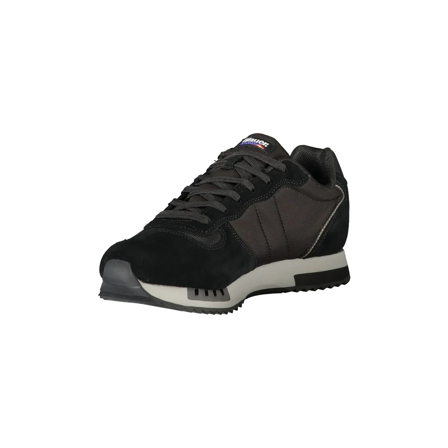 BLAUER Sneakers Uomo Nere con Lacci e Dettagli a Contrasto