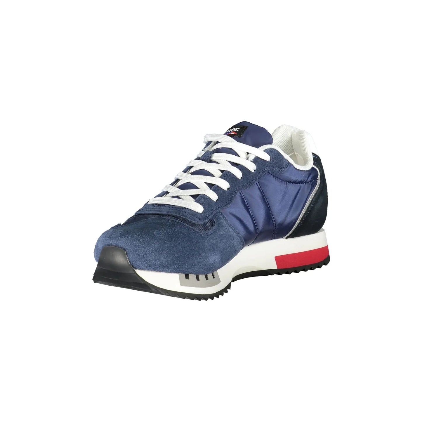 BLAUER Scarpe Sneakers Uomo Blu con Dettagli a Contrasto e Plantare Removibile