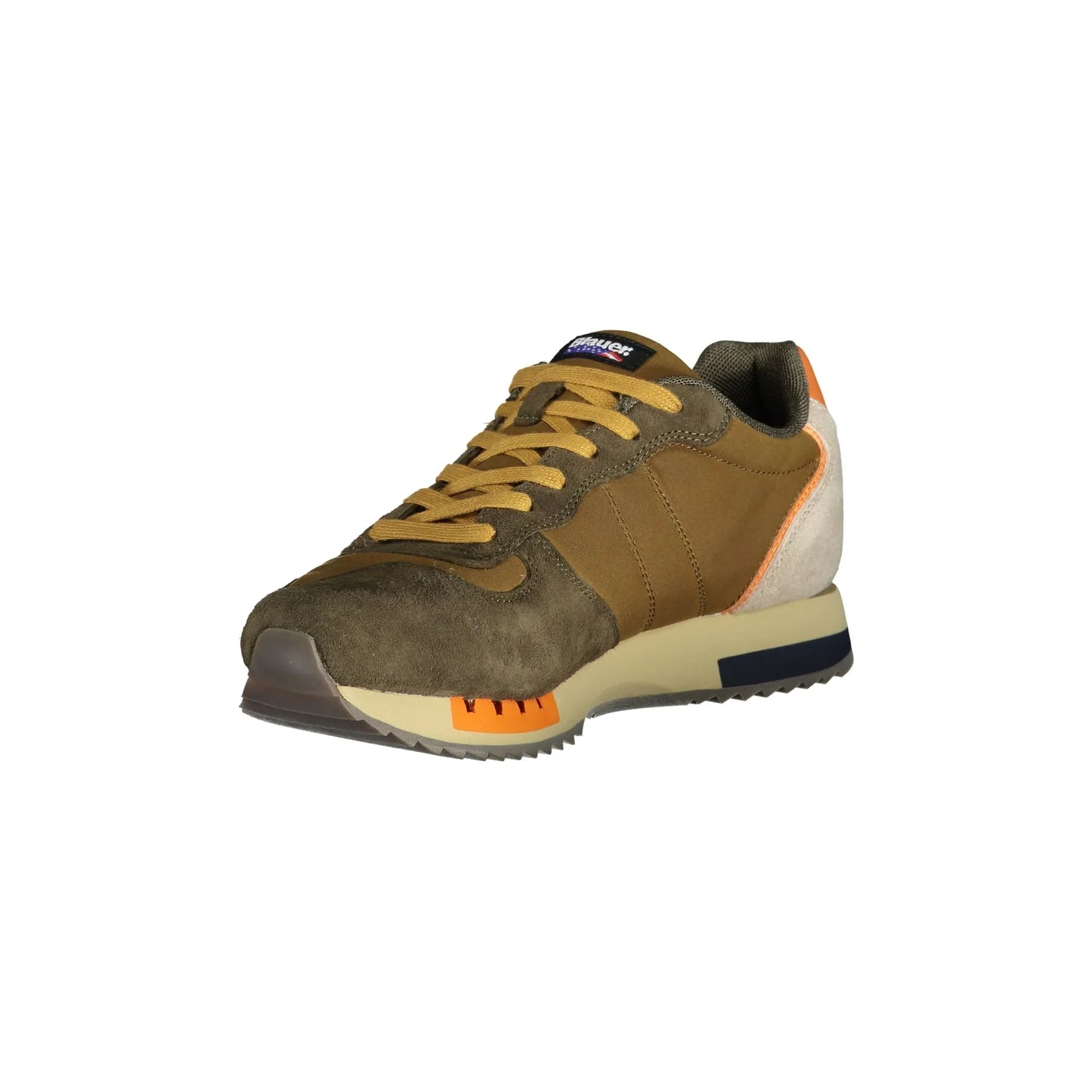 BLAUER Men's Brown Sports Shoes with Contrasting Details