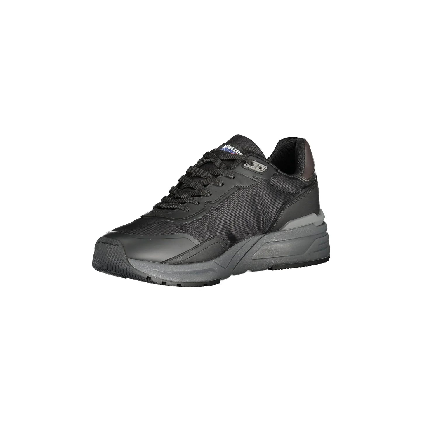 BLAUER Men's Black Sneakers with Contrasting Details