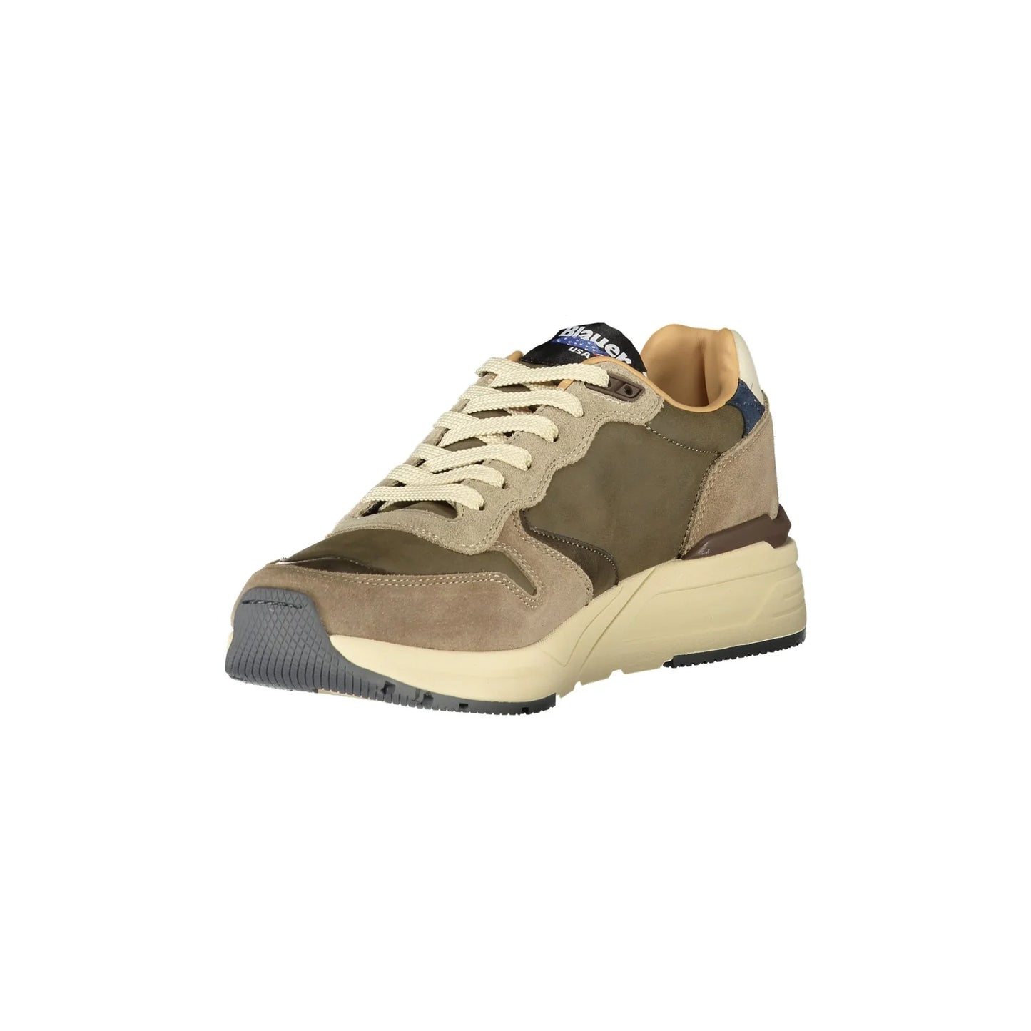 Grüne Herren-Sneaker von BLAUER mit Schnürsenkeln und kontrastierenden Details
