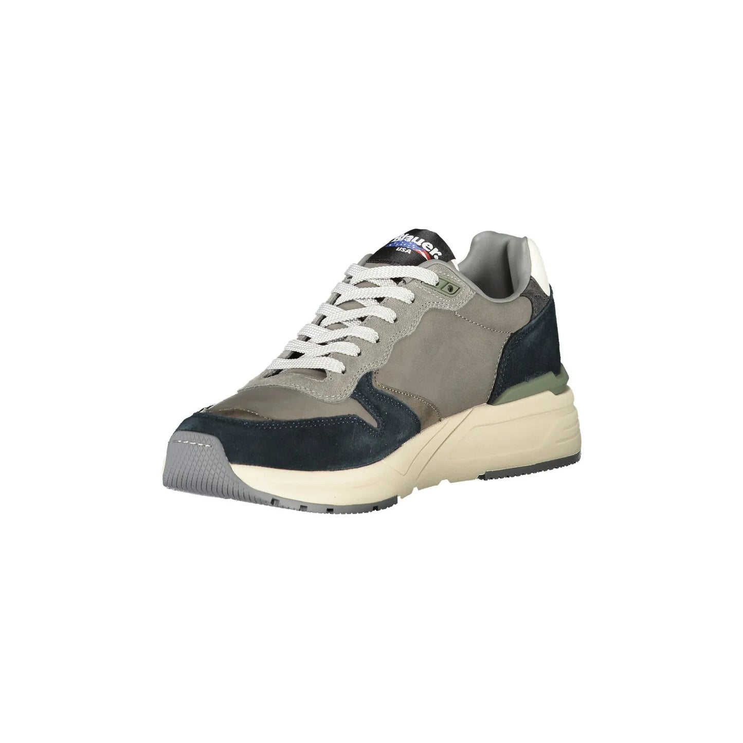 Graue Herren-Sneaker von BLAUER mit Schnürsenkeln und kontrastierenden Details