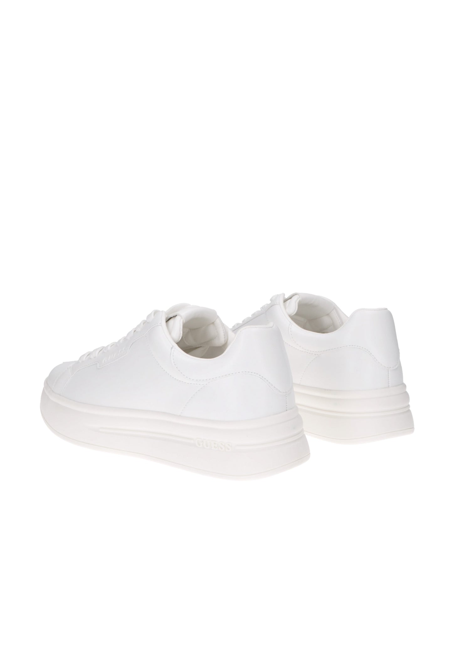 White GUESS Winno sneakers with logo detail and cushioned sole, perfect for casual elegance.