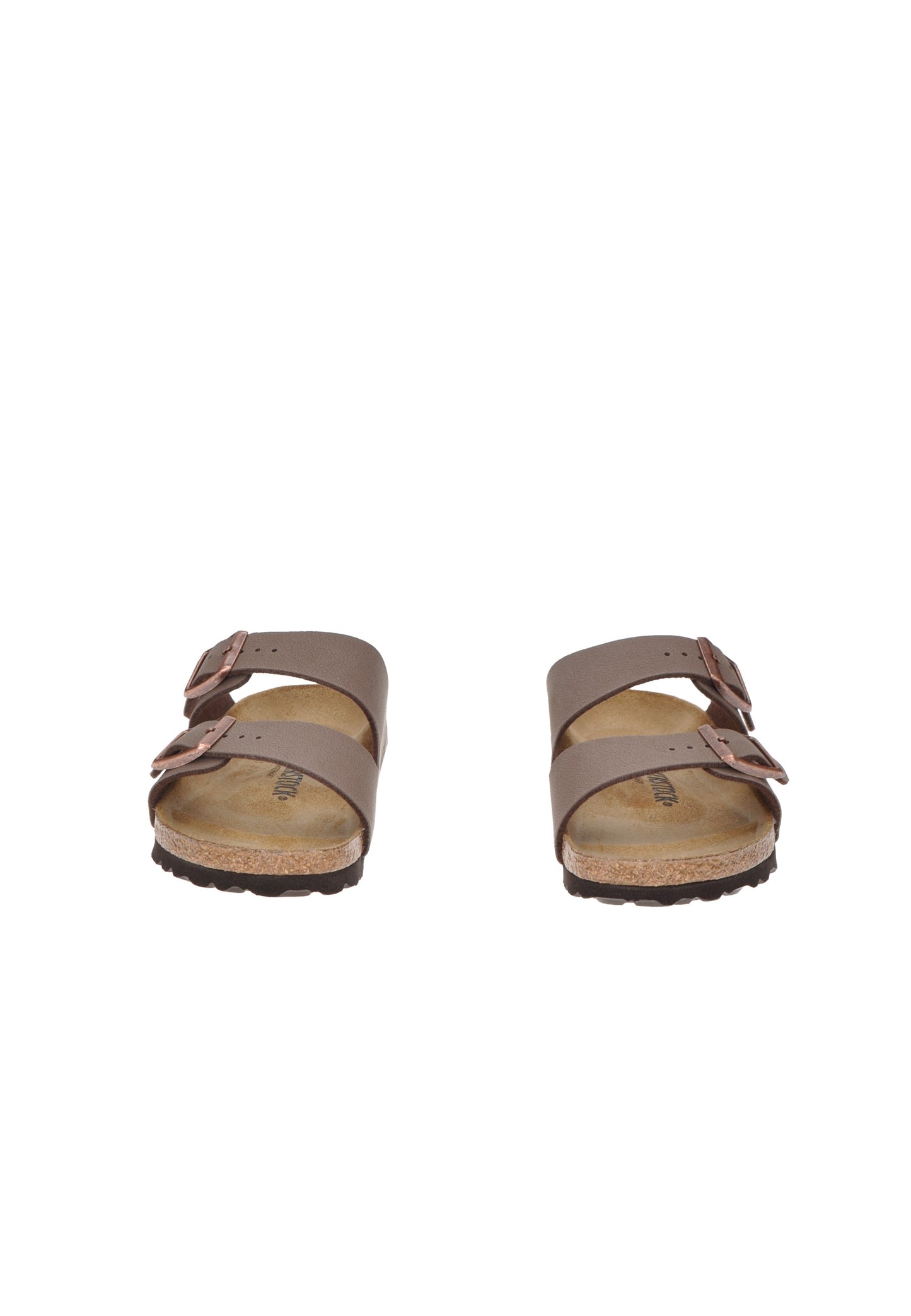 151183 BIRKENSTOCK Arizona sandals in Birko Flor with adjustable metal buckles and cork-latex footbed.
