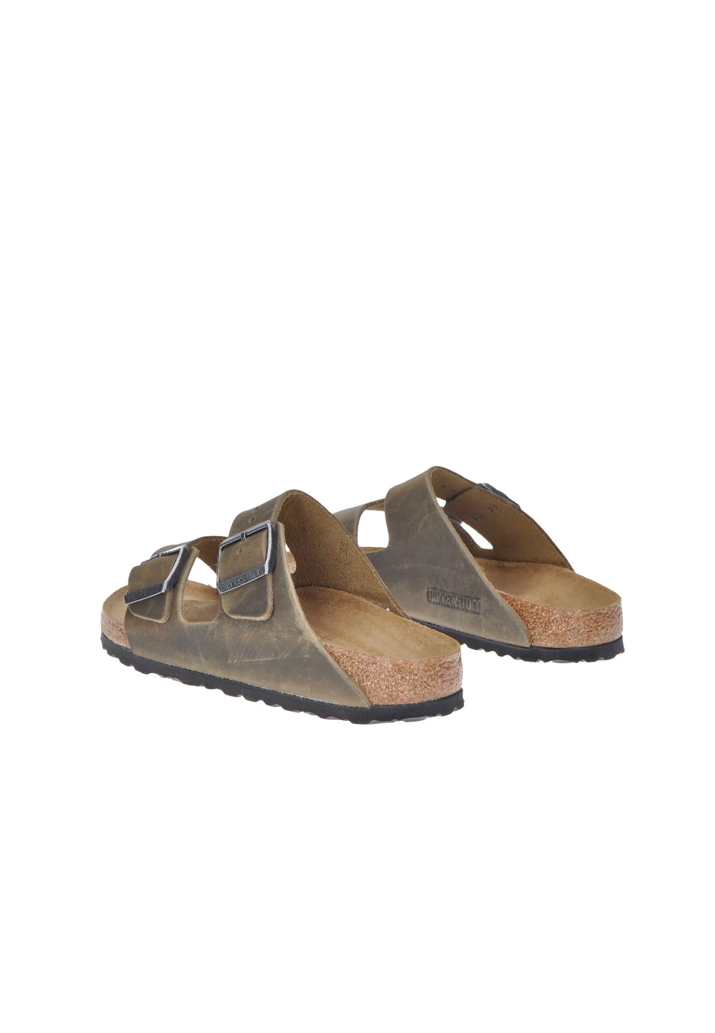 Sandalo Arizona BIRKENSTOCK in pelle con plantare anatomico, fibbie regolabili e suola in EVA.