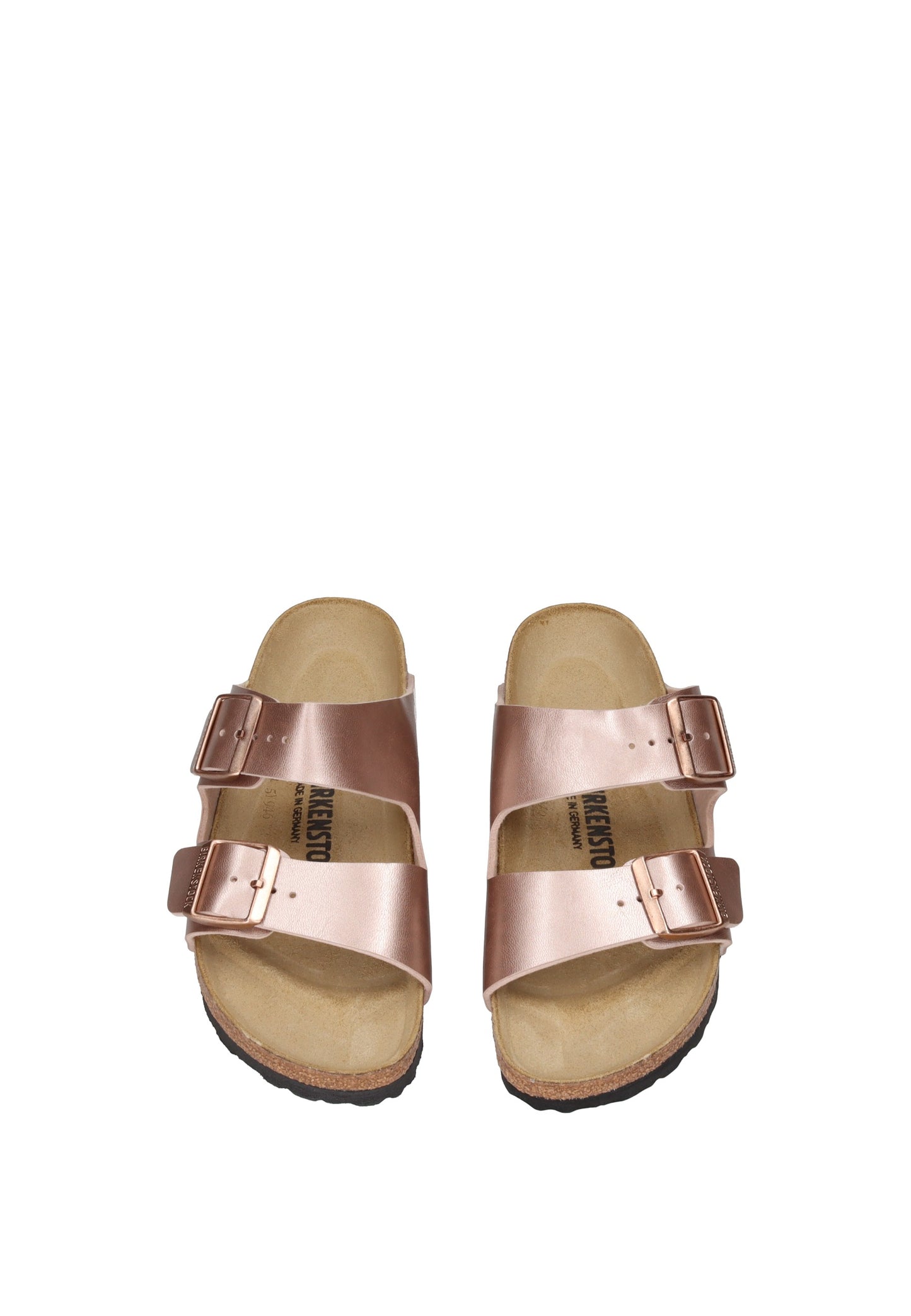 1023960 Sandalo BIRKENSTOCK in rosa con due cinturini e fibbie regolabili, sughero e lattice, suola in EVA.