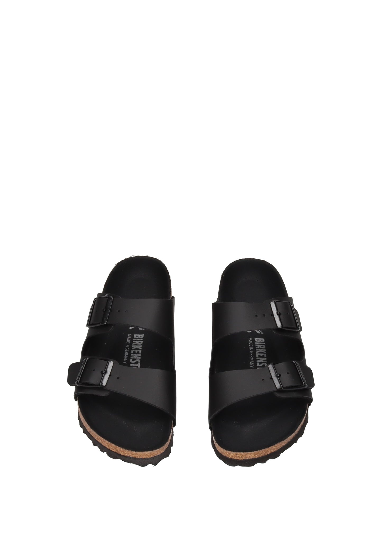 1019069 Sandalo BIRKENSTOCK black Arizona sandals with adjustable metal buckles and anatomical cork-latex footbed.