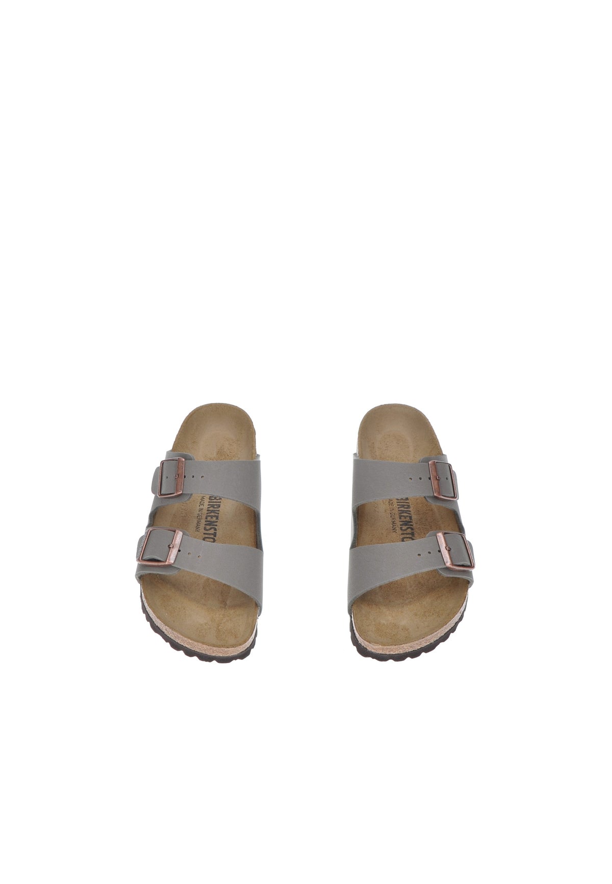Sandalo BIRKENSTOCK Arizona BS in sughero, lattice, con cinturini regolabili e suola in gomma.