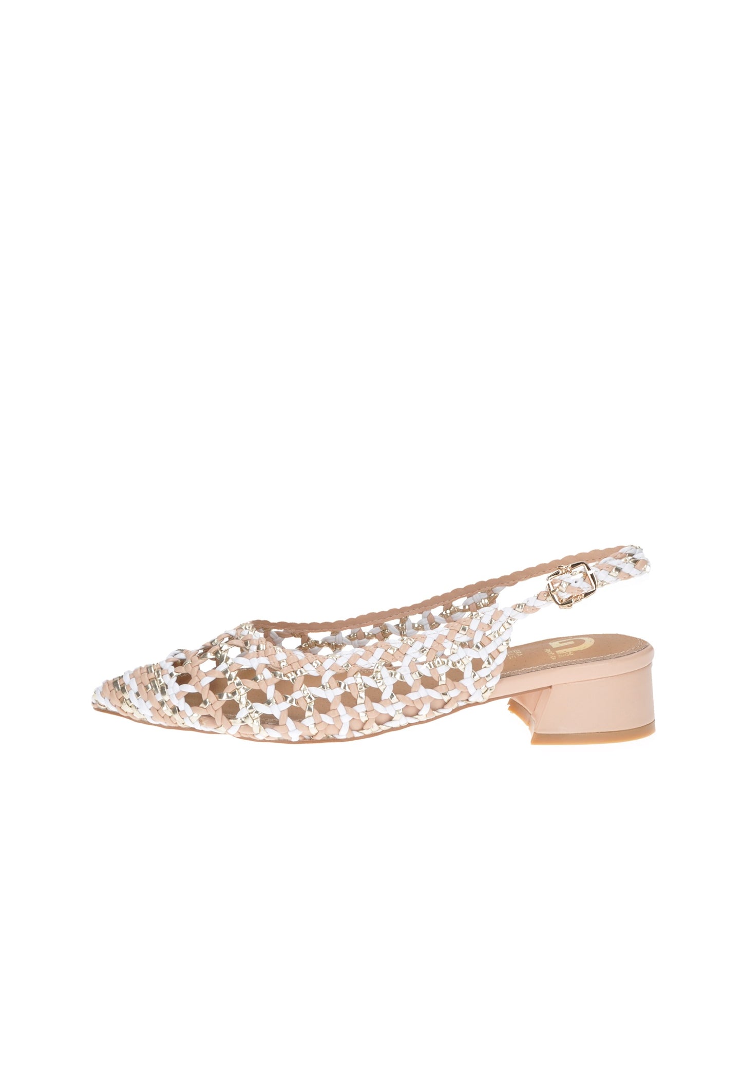 Elegant Ires GOLD&GOLD sandal with open back and cushioned footbed, featuring a stylish slingback design.