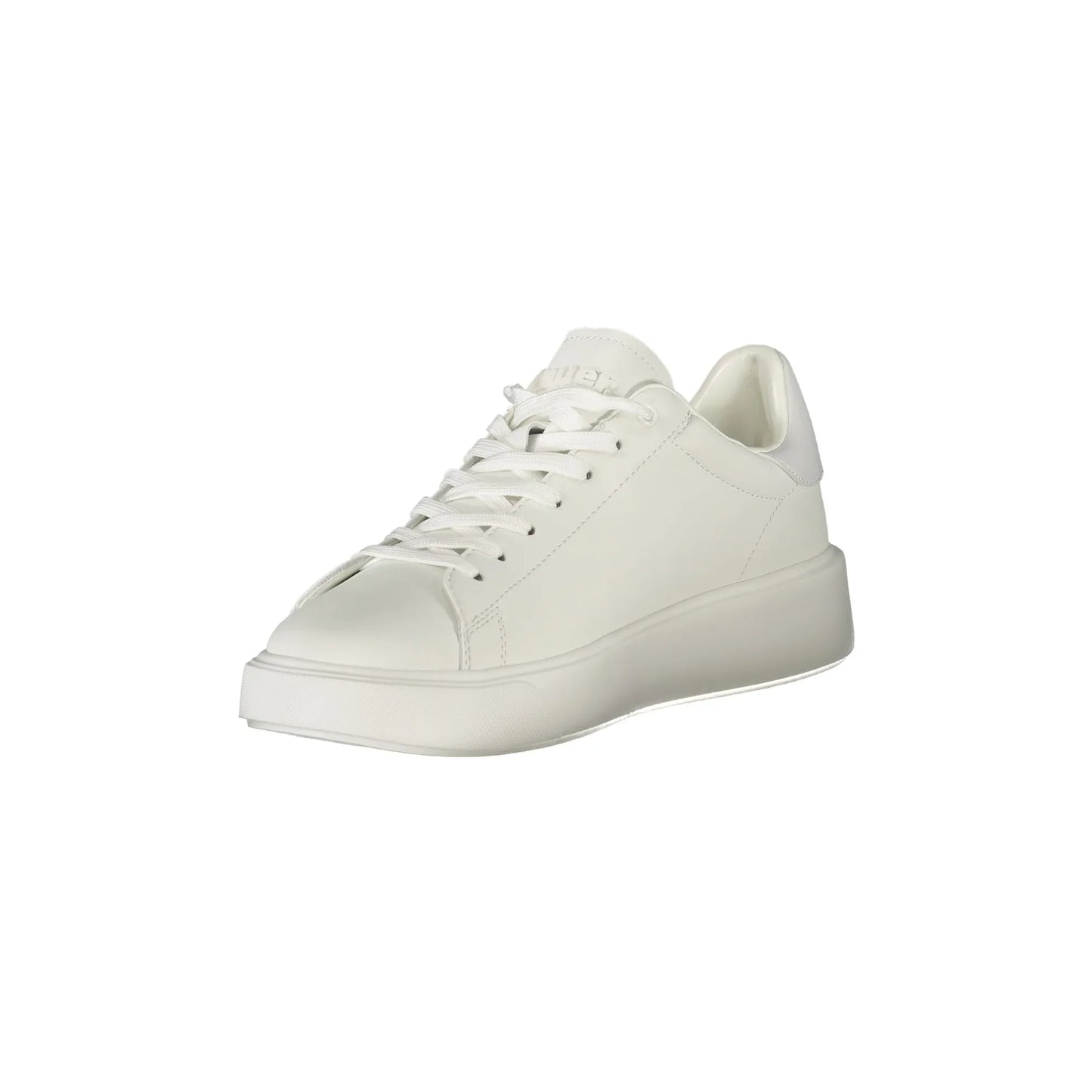 BLAUER Sneakers Uomo Bianche con Lacci e Dettagli a Contrasto