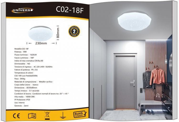 18-W-LED-Deckenleuchte in Diamantform, Sternenhimmel-Kronleuchter | Kaltweißes Licht