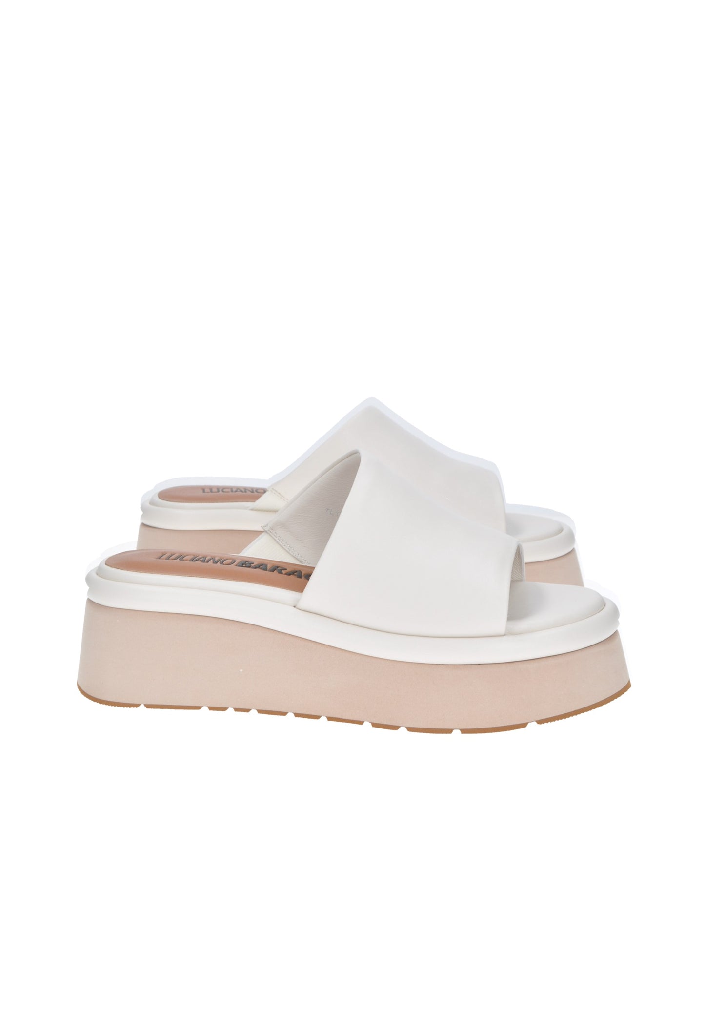 TL111 Sandalo LUCIANO BARACHINI - Eleganti sandali bianchi con para alta per comfort e stile.