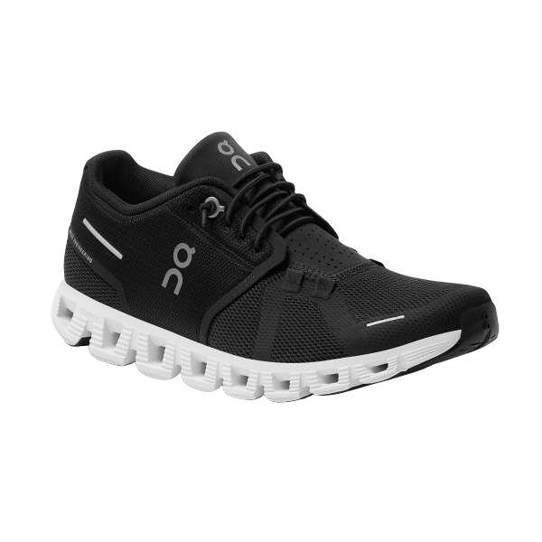 Scarpe Cloud 5 Donna Black/White, sneakers in mesh traspirante, design unico per stile e prestazioni.