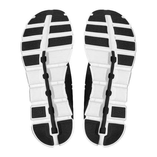 Scarpe Cloud 5 Uomo Black/White suola con design in gomma nera e bianca per aderenza e comfort.