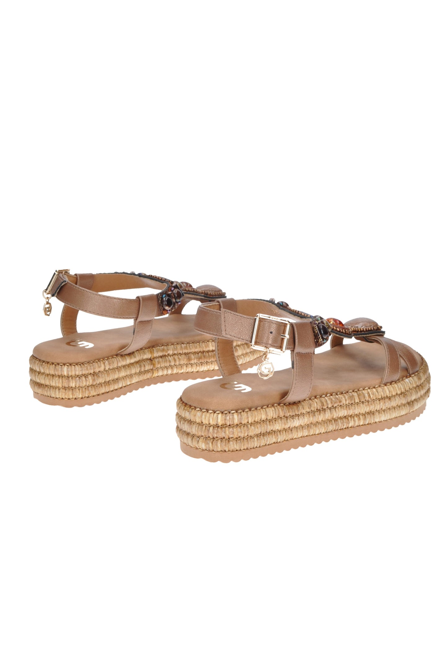 Sandalo Miriam in ecopelle con cinturino alla caviglia e suola in gomma alta 4 cm, perfetto per comfort e stile.