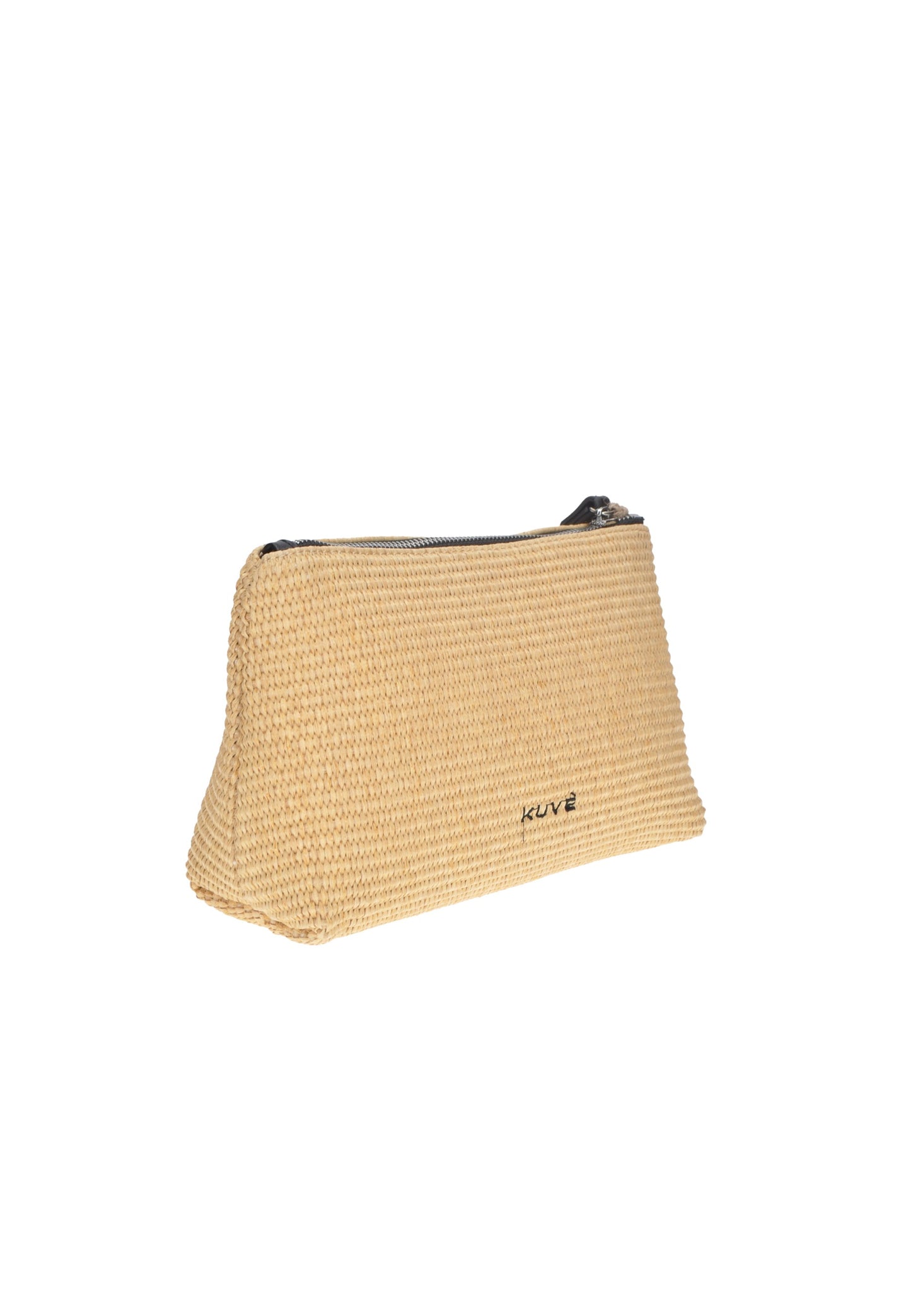 KBE47A513 Pochette KUVE' in beige for stylish beach days, zip closure and compact design.