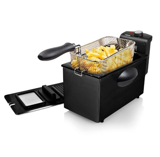 Princess Oil Fryer 3Lt Stainless Steel Black 2000W Removable Container 