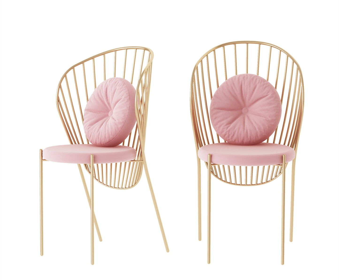 "Shell" Chair - Gold-plated metal shell-shaped chair - 50x45x96 cm