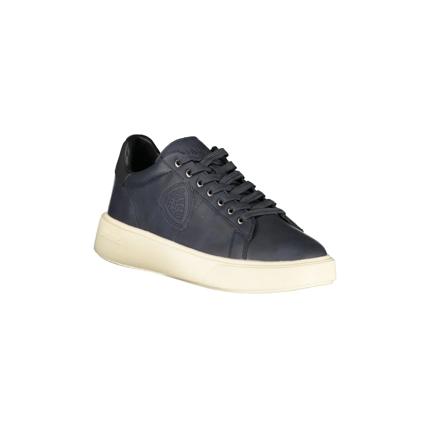 BLAUER Sneakers Uomo Blu con Lacci e Suola a Contrasto