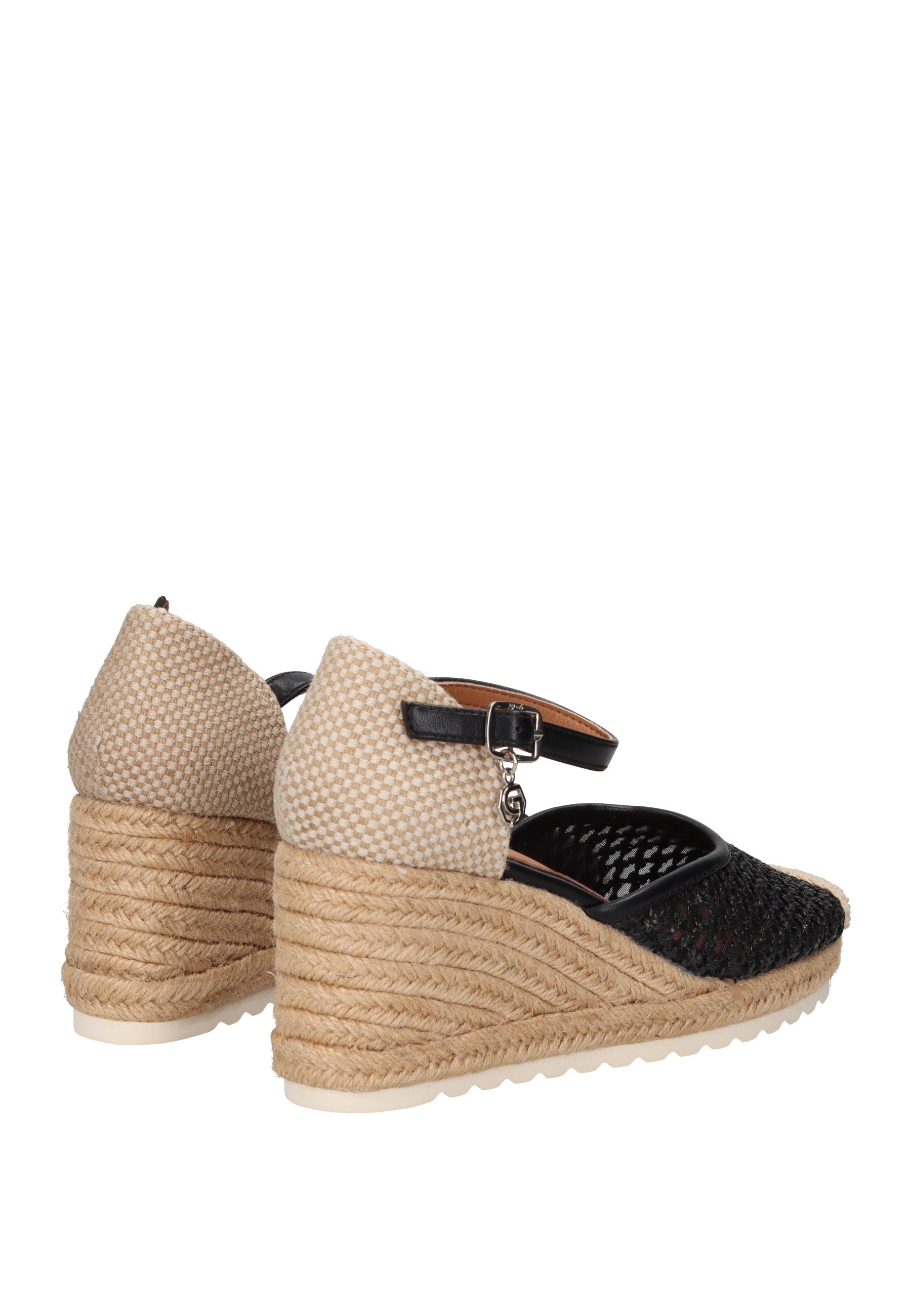 GH112 Espadrillas GOLD&GOLD, espadrillas estive con zeppa alta di 8 cm e cinturino regolabile alla caviglia.