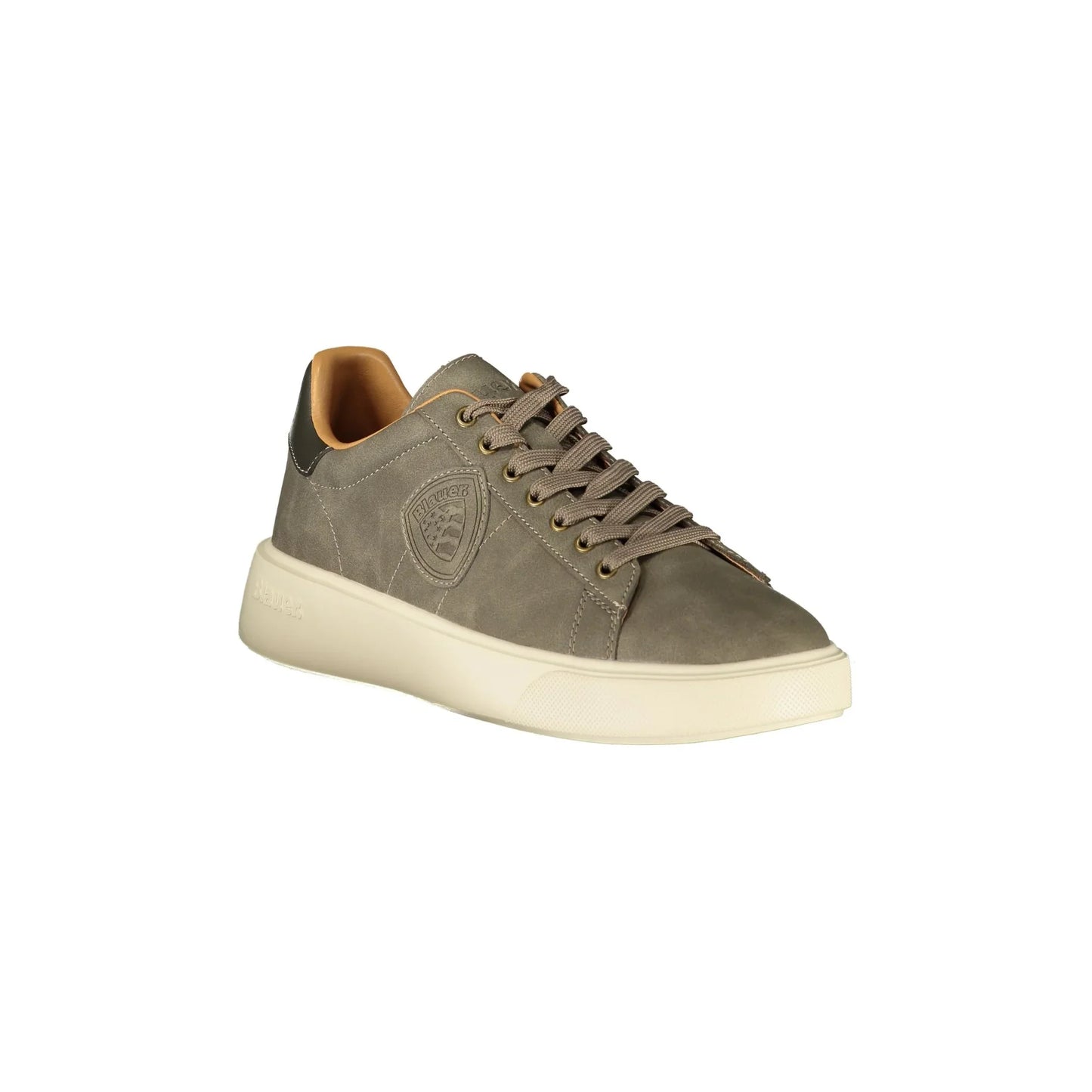 BLAUER Herren-Sneaker in Grau mit Schnürsenkeln und kontrastierender Sohle