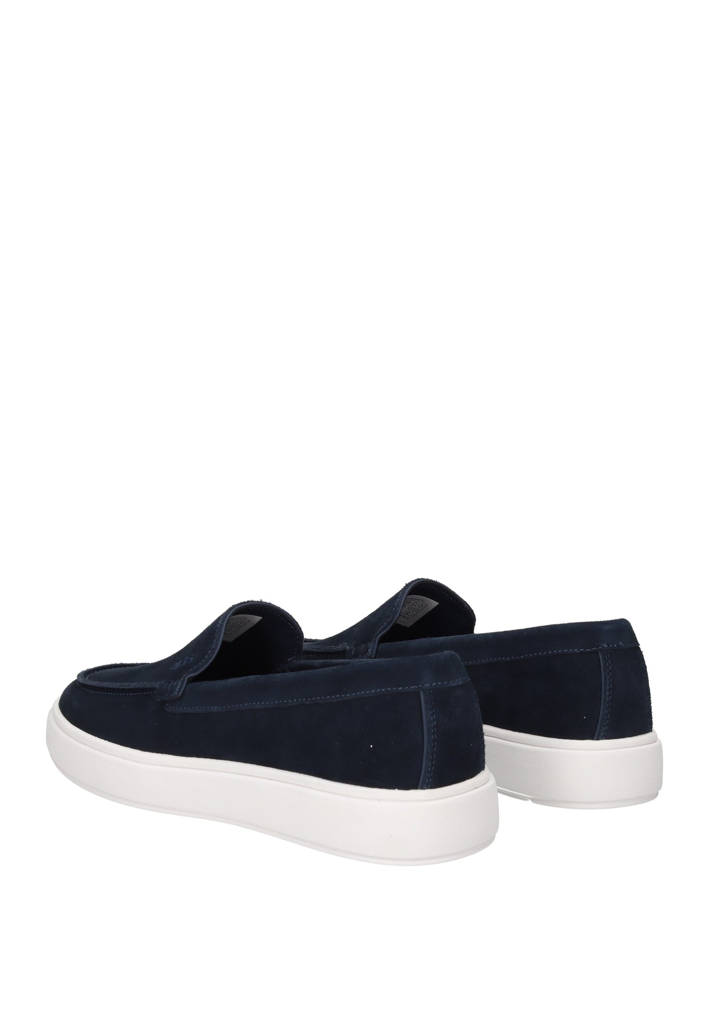 HM25045-01 Mocassino PACIOTTI 4US navy suede slip-ons with rubber soles, stylish and comfortable footwear.