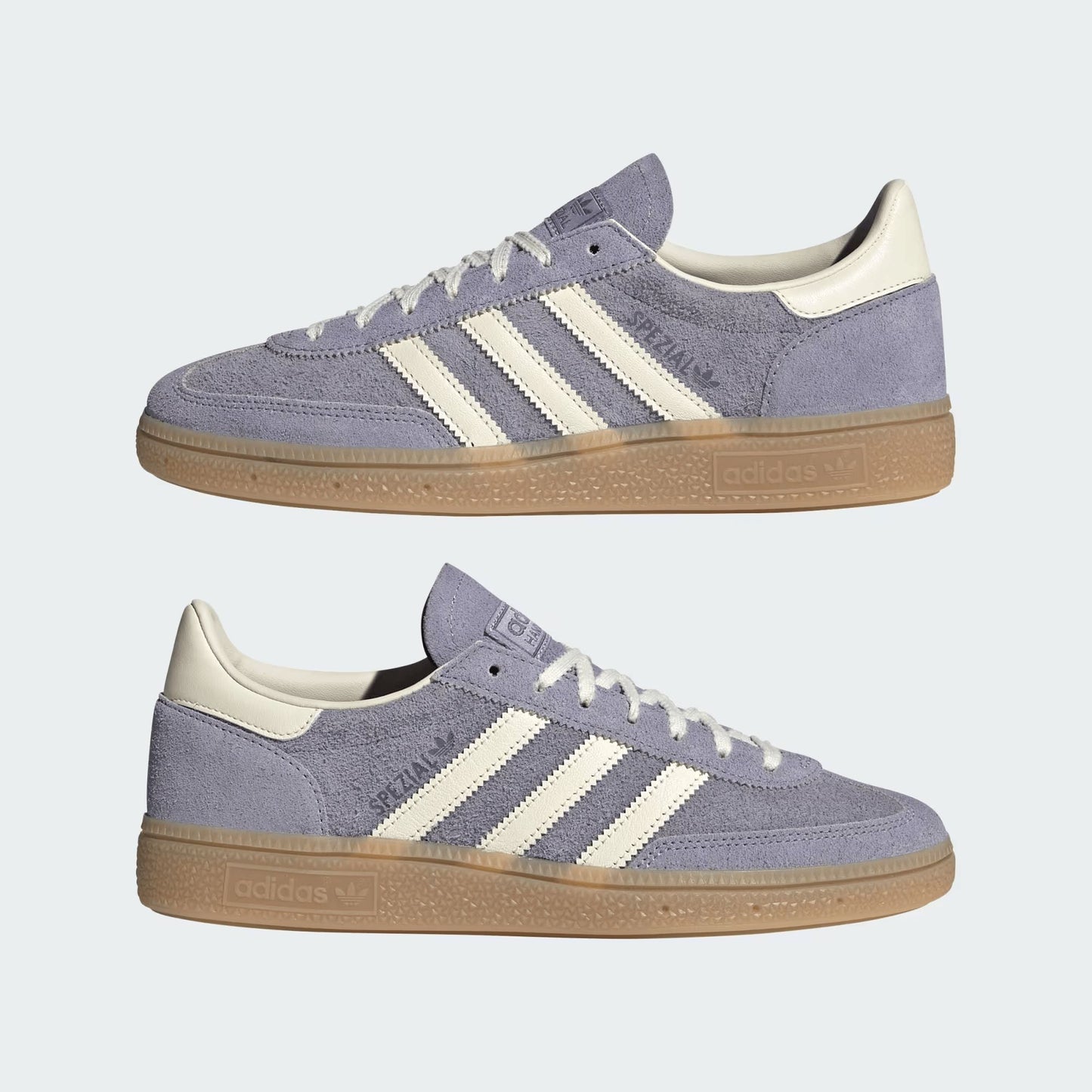 Handball Spezial Damenschuhe Silberviolett/Cremeweiß/Gummi
