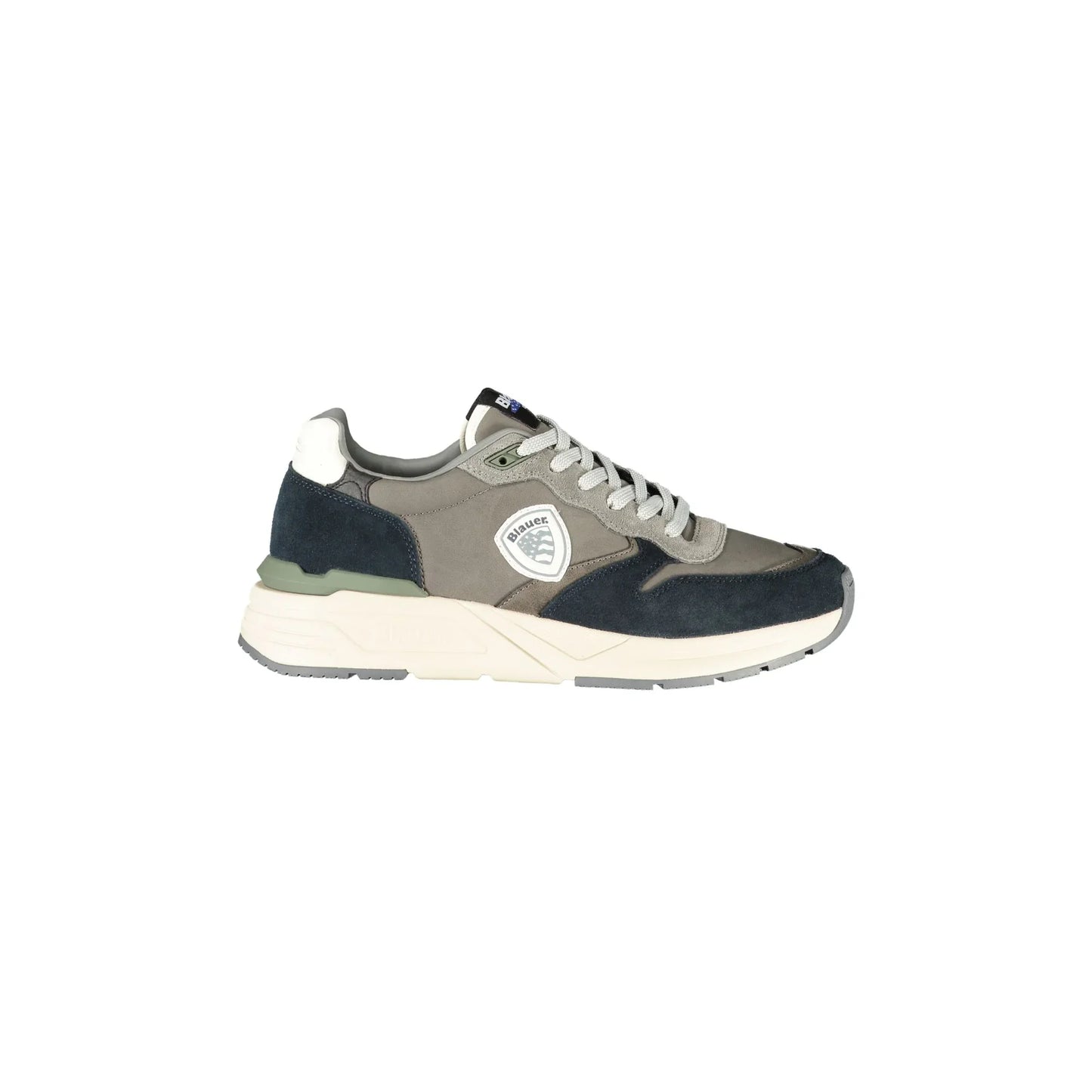 Graue Herren-Sneaker von BLAUER mit Schnürsenkeln und kontrastierenden Details