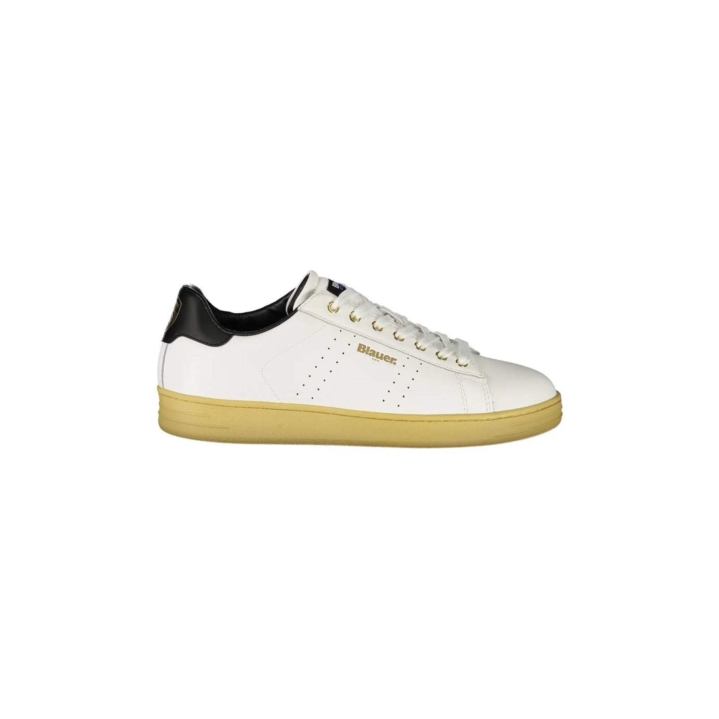 BLAUER Herren-Sneaker in Weiß mit schwarzen Details