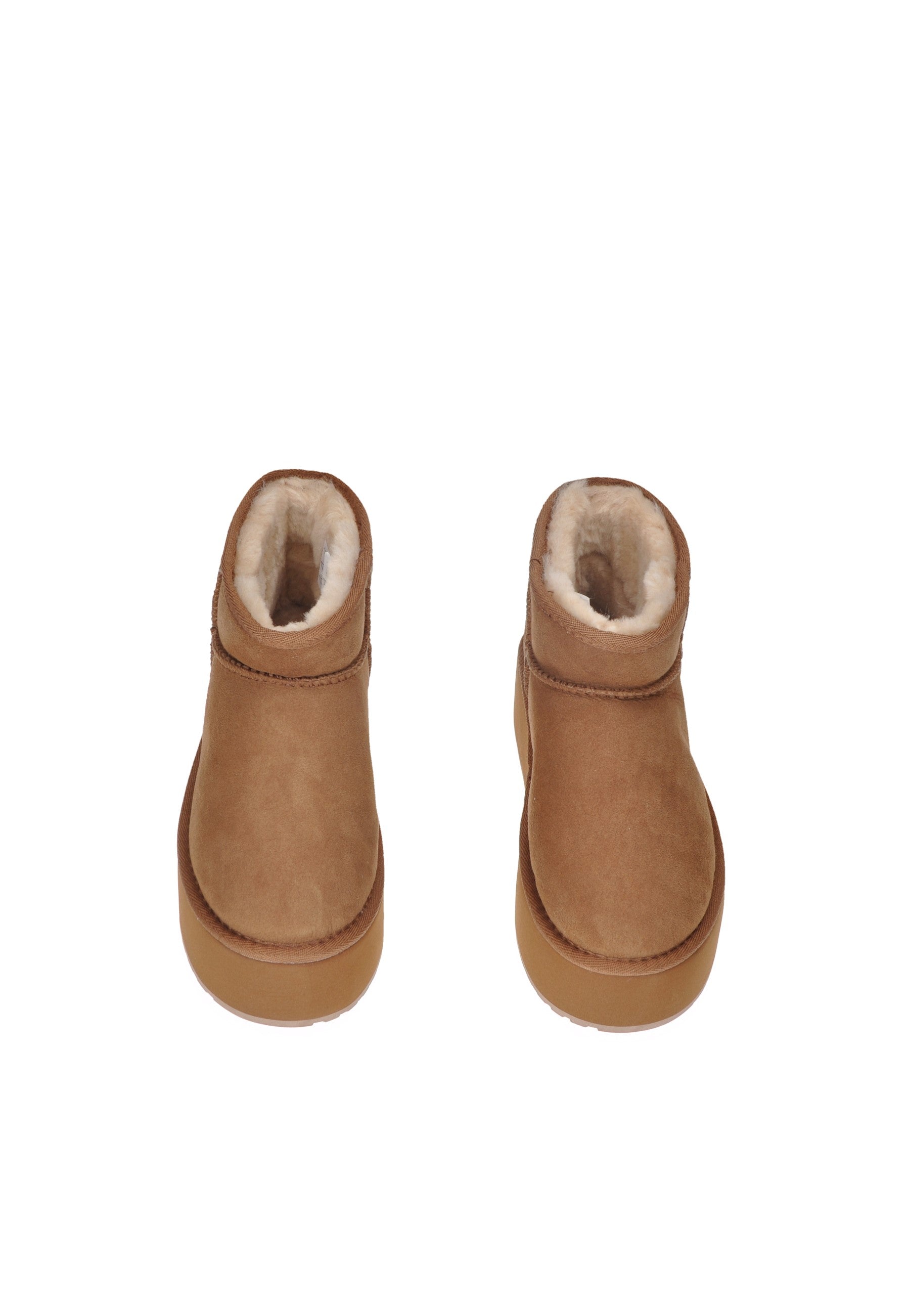 W13082 Boot EMU AUSTRALIA in brown with soft inner lining and micro flatform design.