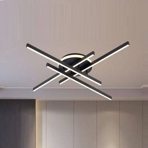 Modern LED Ceiling Light 45 Watt Black Chandelier Lamp Warm 3000K