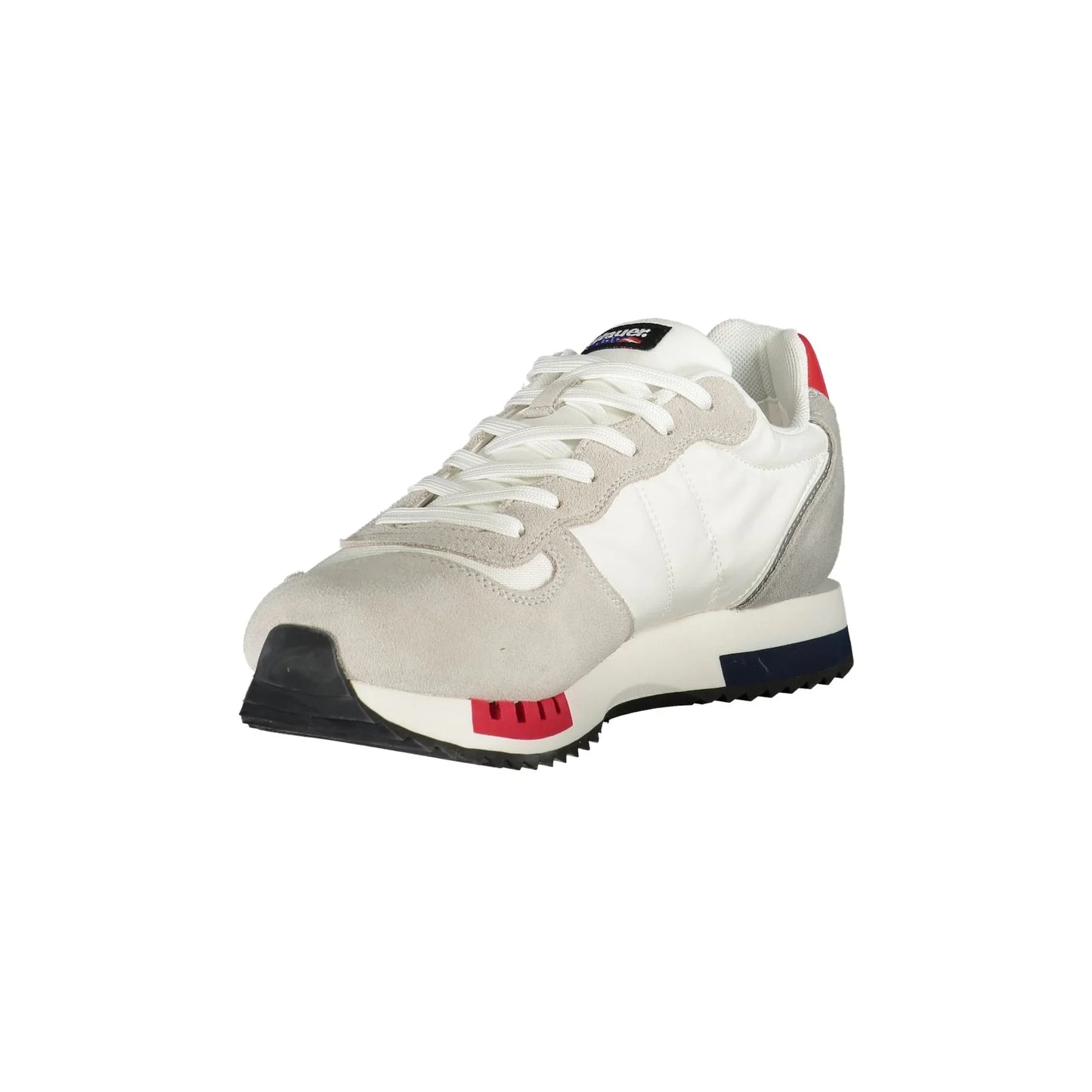 BLAUER Herren-Sportschuhe in Weiß mit Schnürung und kontrastierenden Details