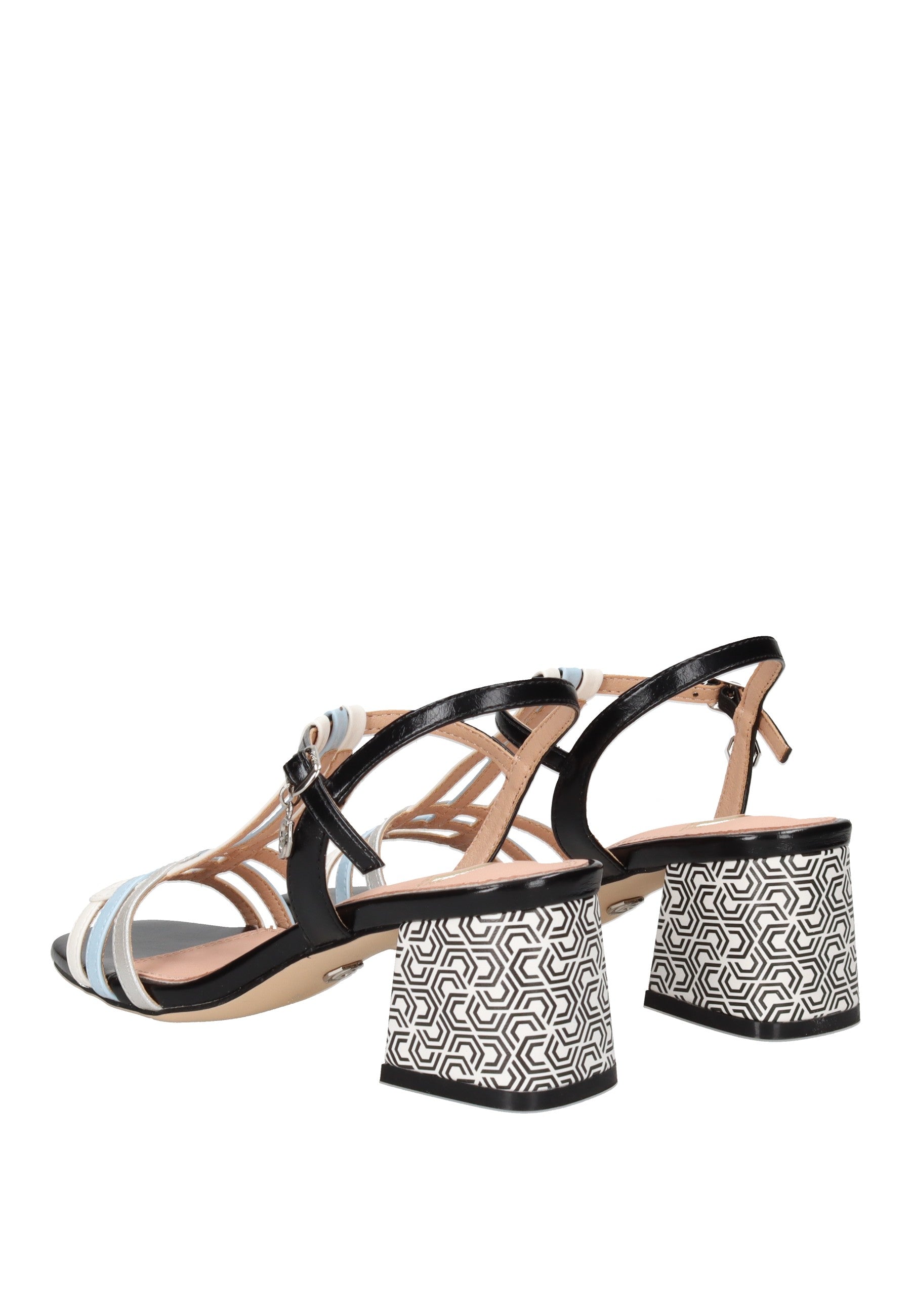 Sandalo ecopelle alto eleganza con chiusura a cinturino e tacco elegante per un look raffinato.