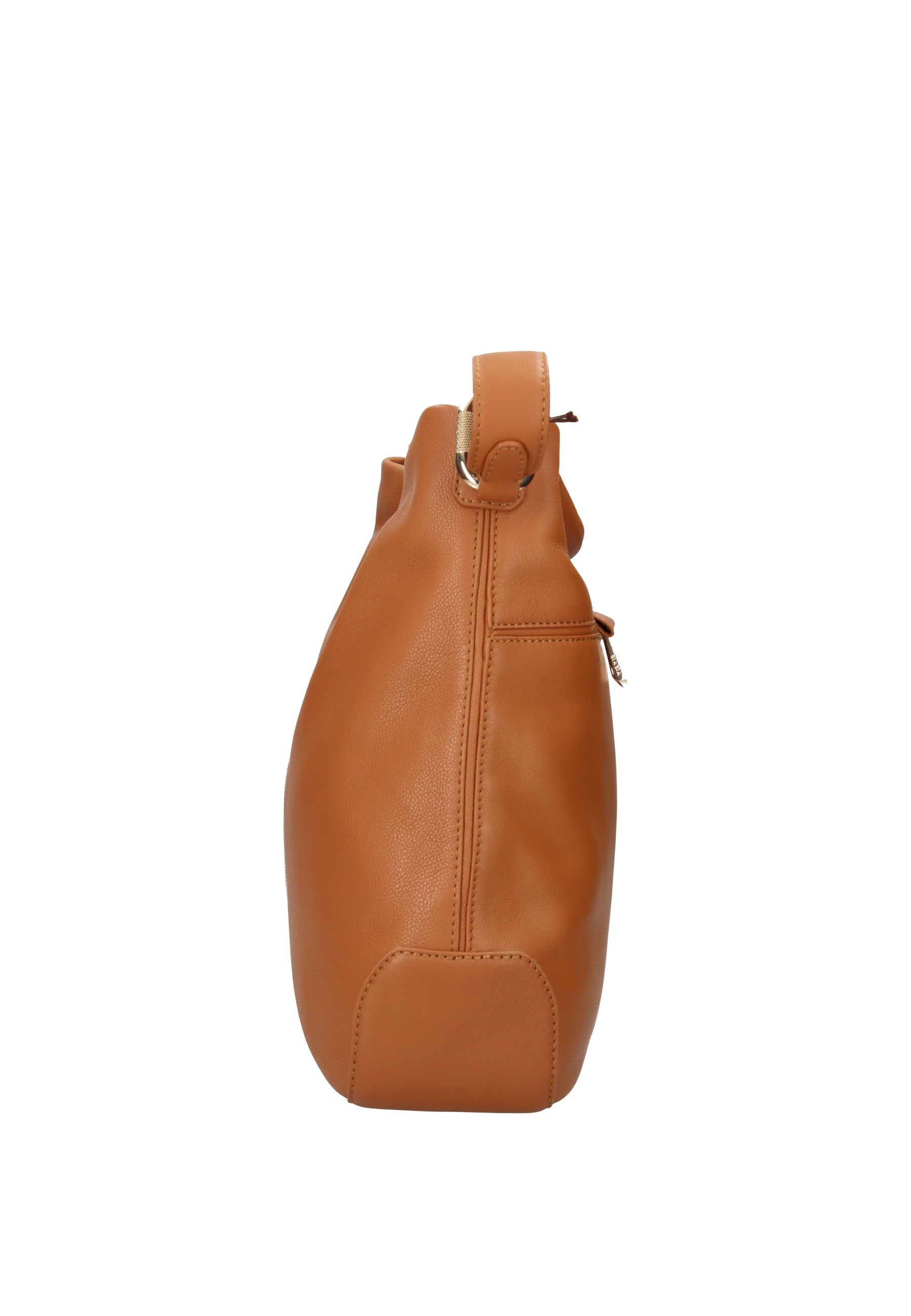 BIBP9E502 Borsa a spalla FRANCESCO BIASIA, elegante borsa in pelle nappa, vista laterale con tracolla.
