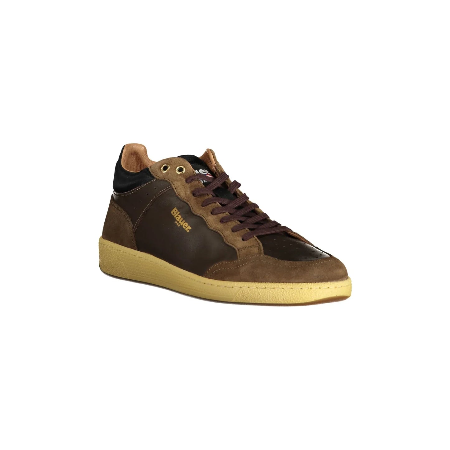BLAUER Herren-Sneaker in Braun mit kontrastierenden Details