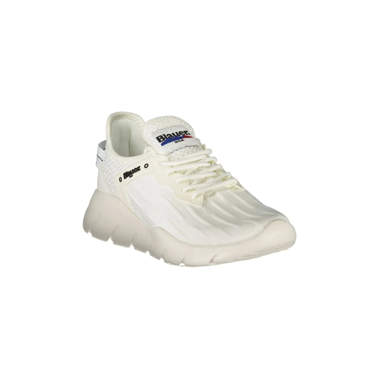 Weiße Herren-Sneaker von BLAUER mit Schnürsenkeln und kontrastierenden Details