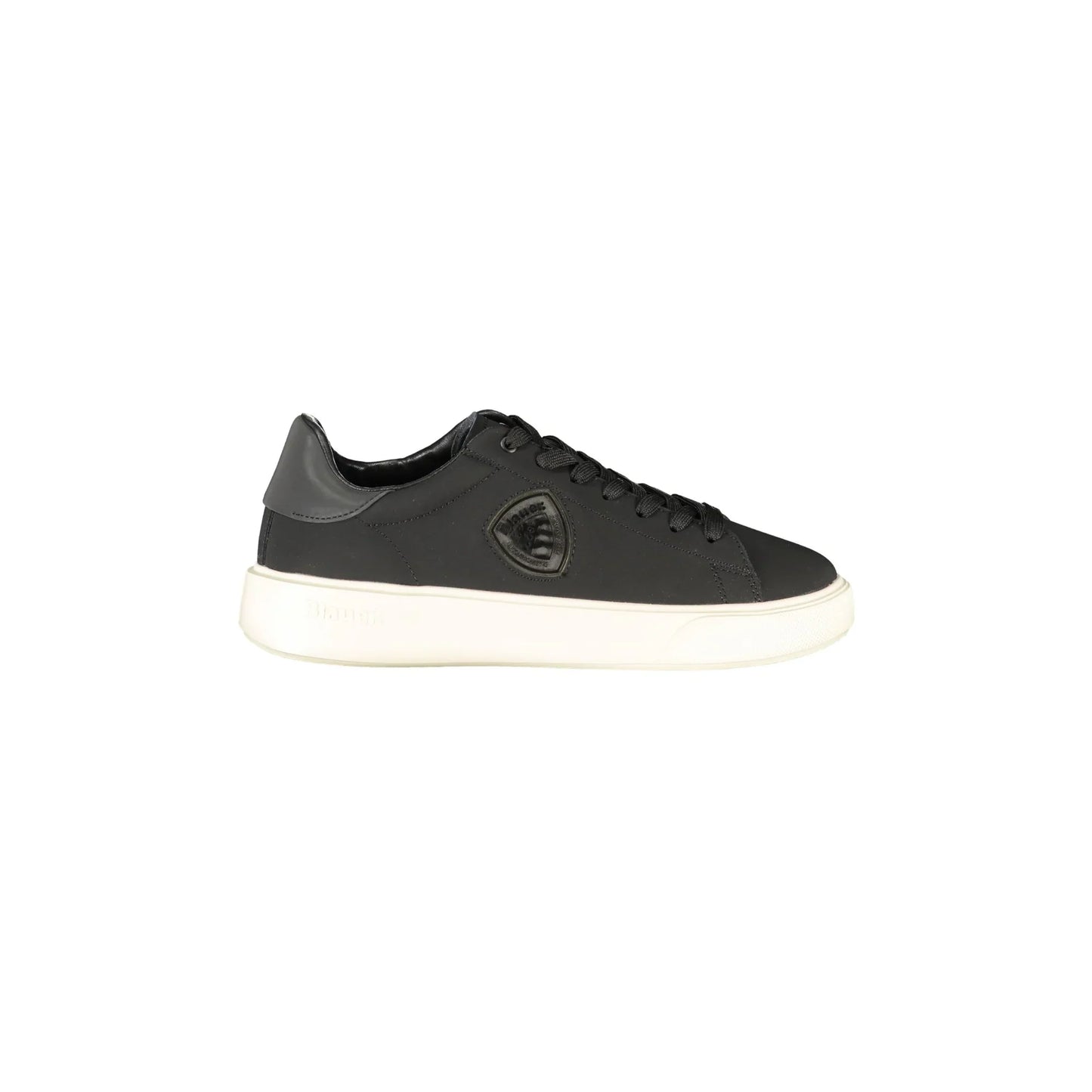 BLAUER Sneakers Uomo Nere con Lacci e Dettagli a Contrasto