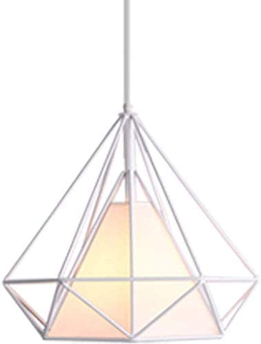 Modern Design Chandelier with White Metal Frame and Fabric E27 Bulb | B20-B