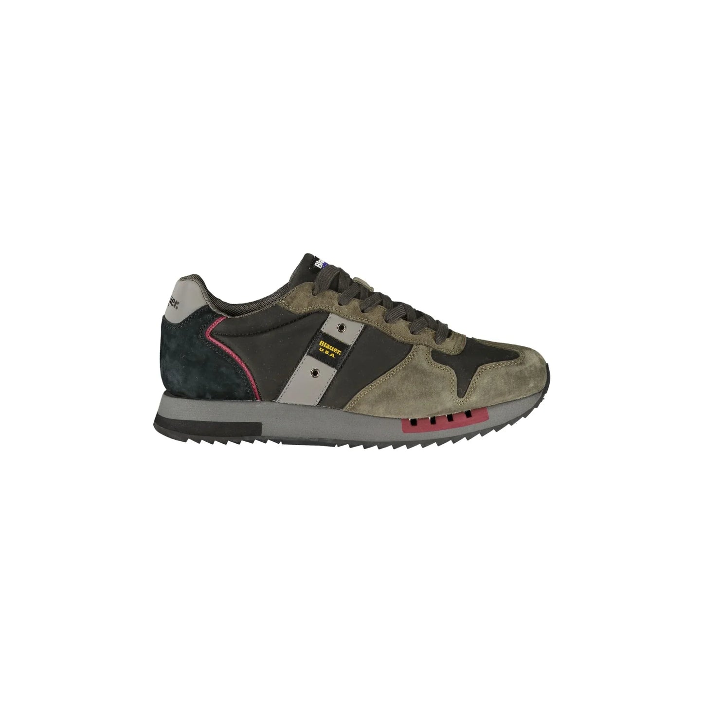 BLAUER Sneakers Uomo Nere con Lacci e Dettagli a Contrasto