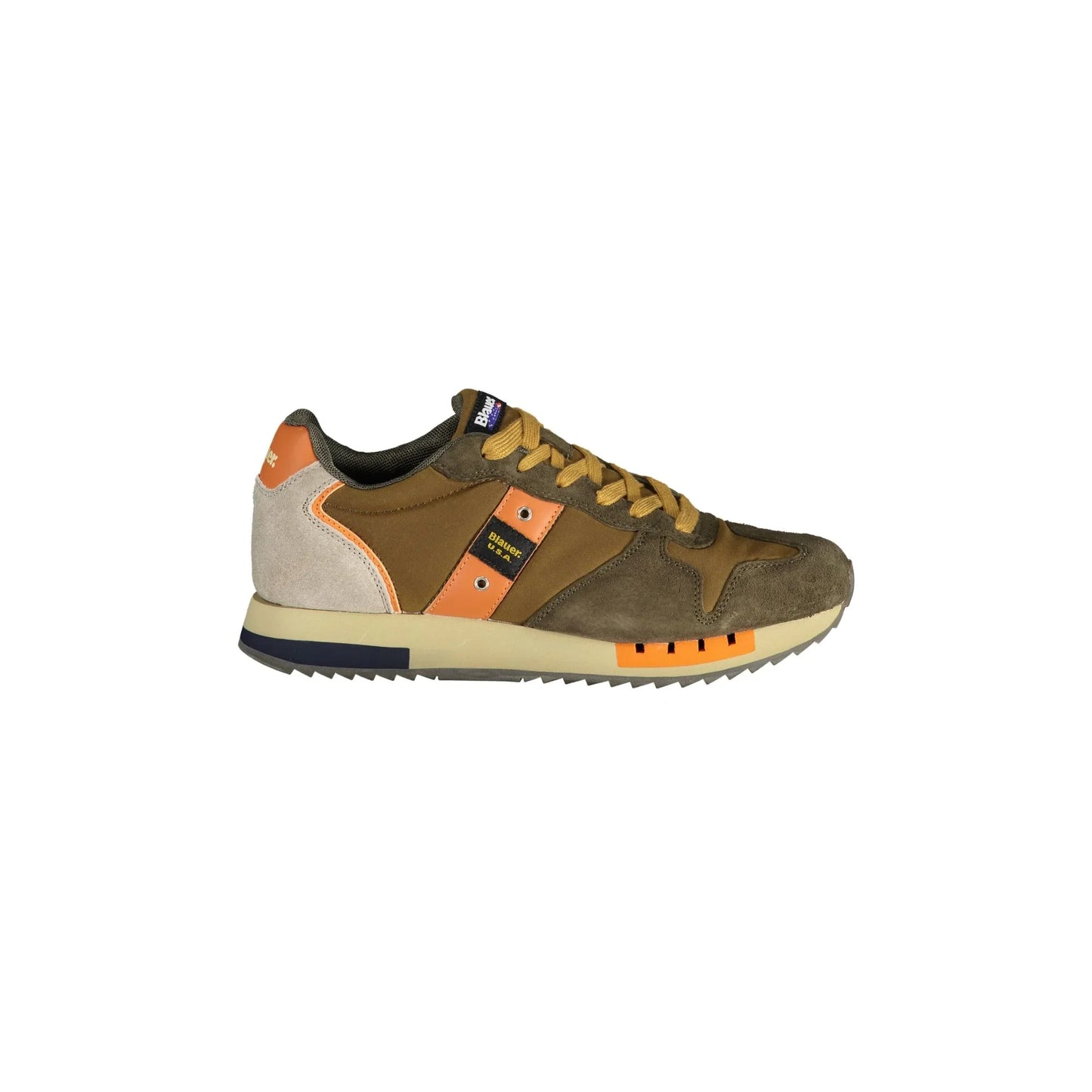 BLAUER Men's Brown Sports Shoes with Contrasting Details