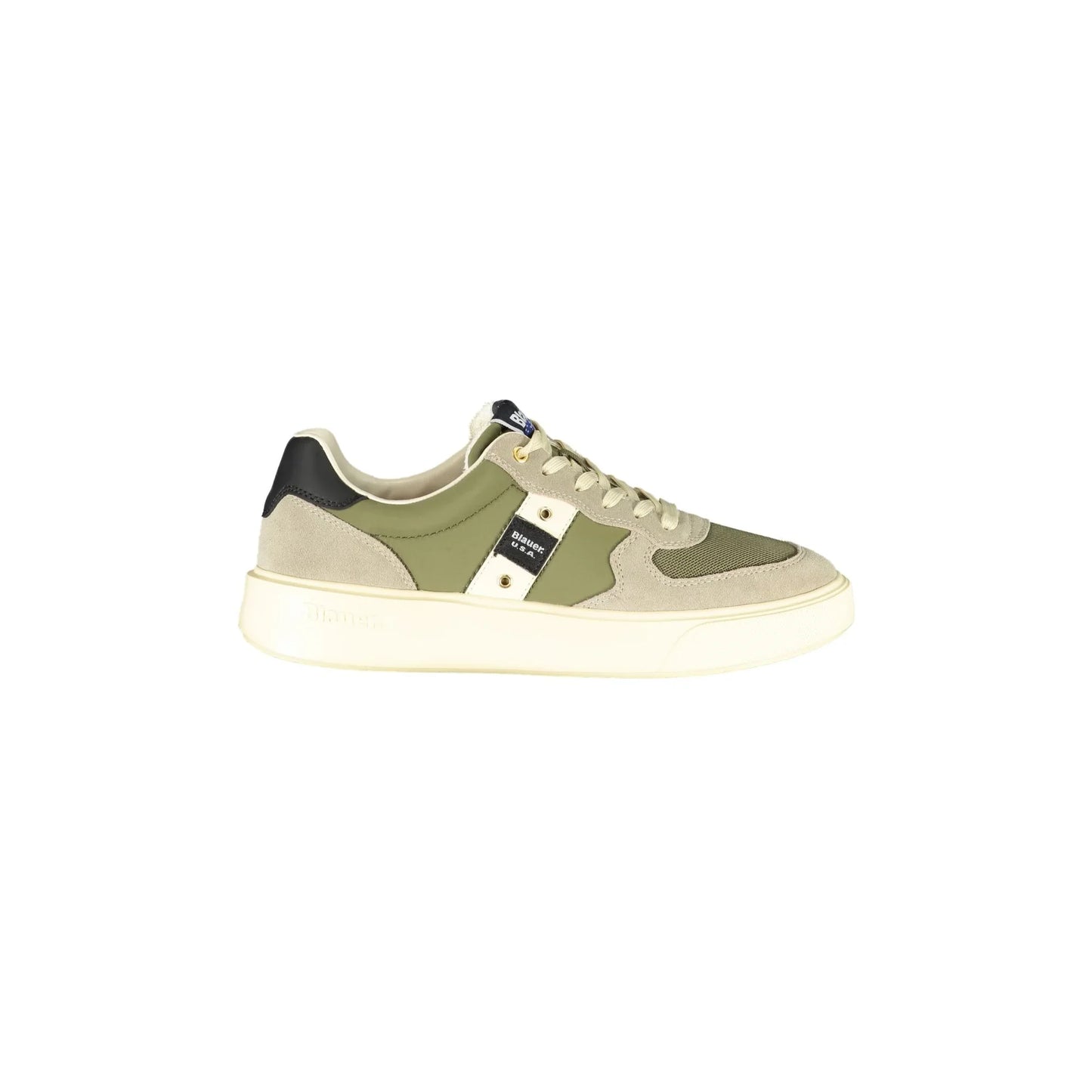 BLAUER Herren-Sneaker in Grün mit kontrastierenden Details und Logo