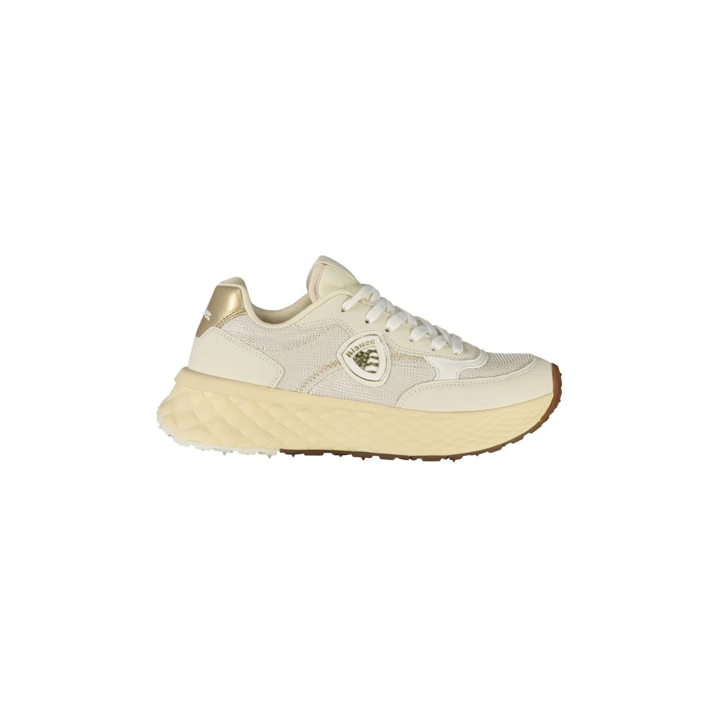 BLAUER Damen-Sneaker in Beige mit Schnürsenkeln und goldenen Details