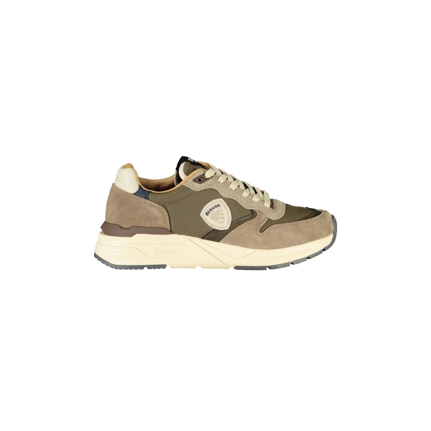 Grüne Herren-Sneaker von BLAUER mit Schnürsenkeln und kontrastierenden Details